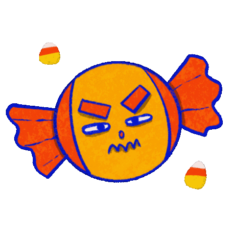 Angry Trick Or Treat Sticker by Katharine Kow
