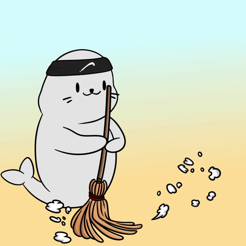 Broom Stick Art GIF by Sappy Seals Community