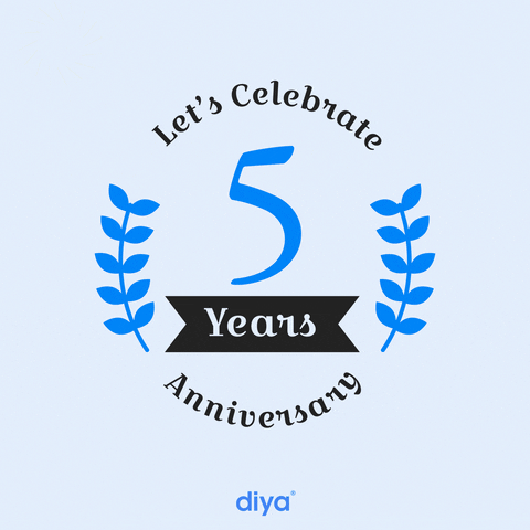 Five Years Work Anniversary GIF by DiyaUA