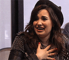 Shocked Demi Lovato GIF