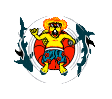 No Worries Swimming Sticker by Belching Beaver Brewery