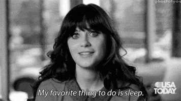 Zooey Deschanel Sleep animated GIF