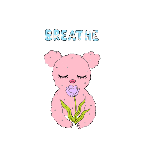 Flower Breathe Sticker by Self-Care Is For Everyone