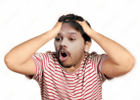Shock Hands On Head GIF