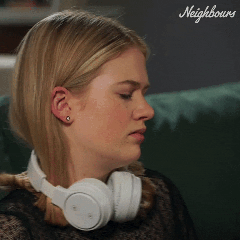 Headphones Not Listening GIF by Neighbours (Official TV Show account)