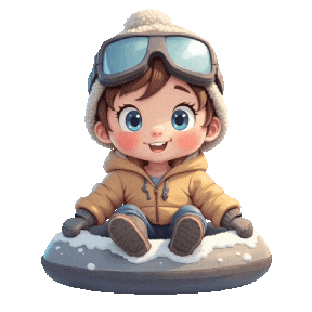 Boys Girls Snow Sticker