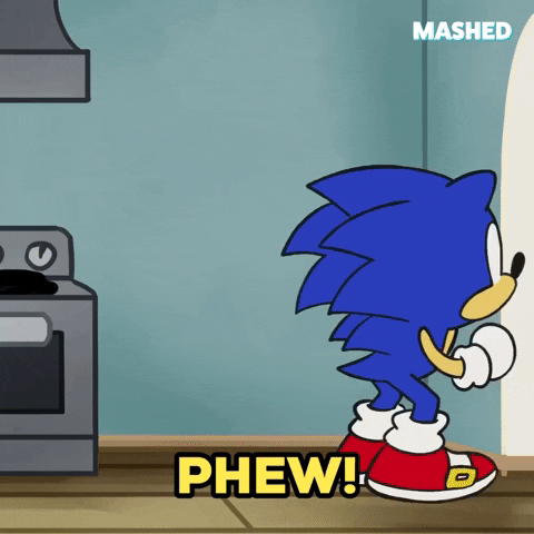 Sweating Sonic The Hedgehog GIF by Mashed