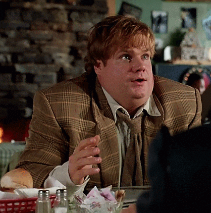 excited chris farley GIF
