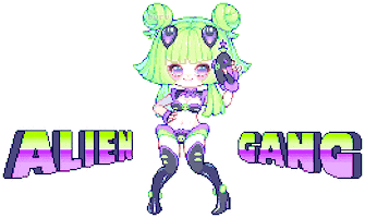 Glow In The Dark Alien Gang Sticker