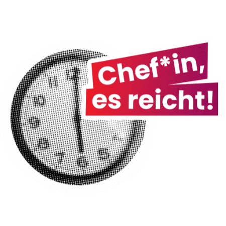 Clock Es Reicht Sticker by Deutscher Gewerkschaftsbund (DGB)
