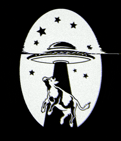 Cow Ufo GIF by All Rad Days Since Forever