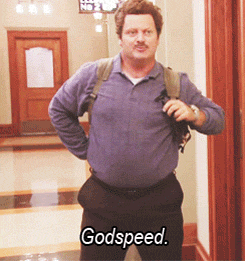 Parks And Recreation Godspeed GIF