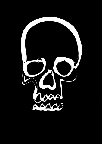 carolinetomlinsonillustrator illustration halloween spooky skull GIF
