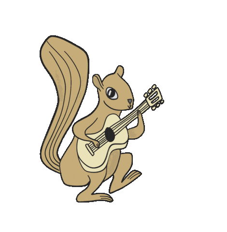 Happy Acoustic Guitar Sticker by Heather Buchanan