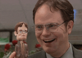 Dwight bobblehead, gizmos to make your workday awesome