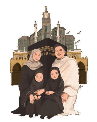 Family Makkah Sticker by Rafhi Dominic