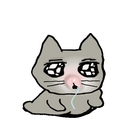 Tired 고양이 Sticker