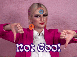 Not Cool Thumbs Down GIF by MIA GLADSTONE