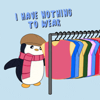 Question What Do I Wear GIF by Pudgy Memez
