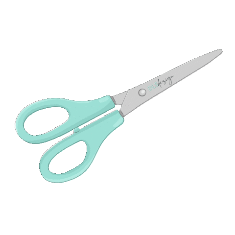 Scissors Cutting Sticker by DLS Design
