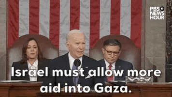 Joe Biden Israel GIF by PBS NewsHour