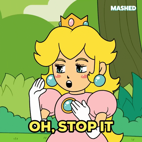Princess Peach Flirting GIF by Mashed