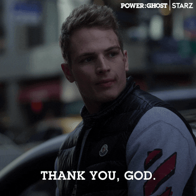 Thank You God Starz GIF by Power Book II: Ghost