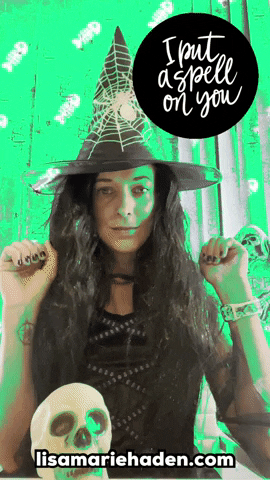 I Put A Spell On You Halloween GIF by Lisa Haden