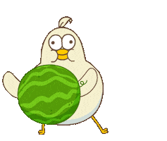 Chicken Watermelon Sticker by BadTimeStories