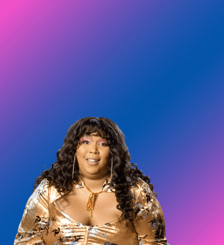 Celebrity gif. Lizzo shakes her head and asks "are you having fun, girl?"