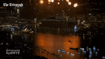 happy new year fireworks GIF by The Telegraph