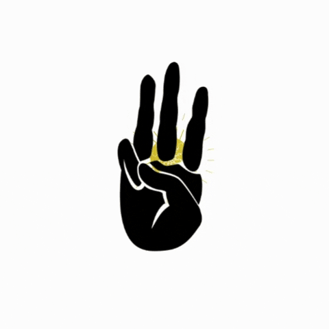 Three Fingers Revolution GIF by info_birmanie
