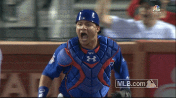 excited chicago cubs GIF by MLB