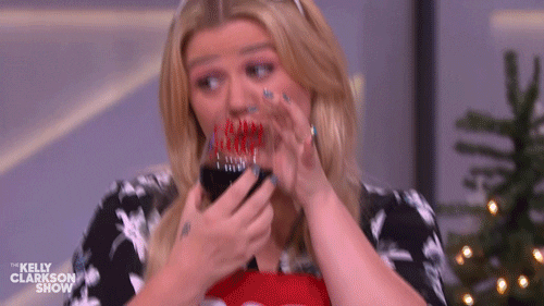 The Kelly Clarkson Show christmas drink holiday xmas GIF