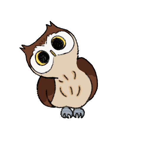Confused Night Owl Sticker by Luke Alexander