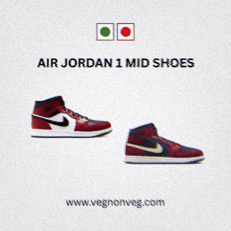 Air Jordan 1 Mid Shoes GIF