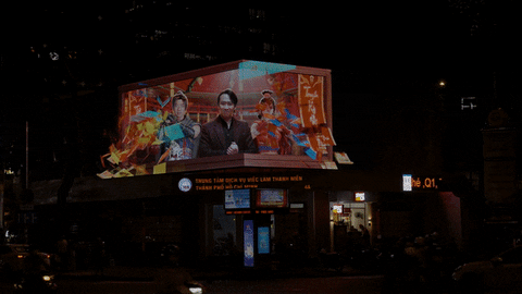 Hoành tráng như Võ Lâm Truyền Kỳ: Đầu tư biển quảng cáo 3D LED tân tiến để chúc Tết cộng đồng 2