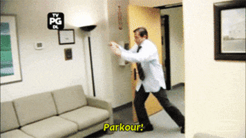 The Office Parkour animated GIF