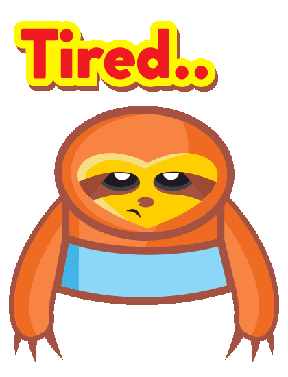 Tired Uae Sticker by M Dee Iverson