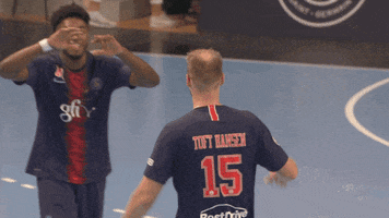 happy benoit kounkoud GIF by Paris Saint-Germain Handball