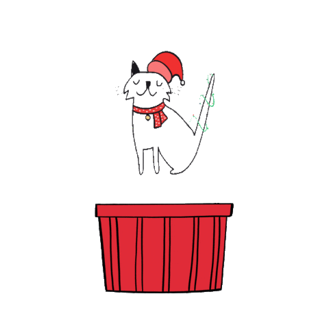 Christmascat Sticker by charlies.pet