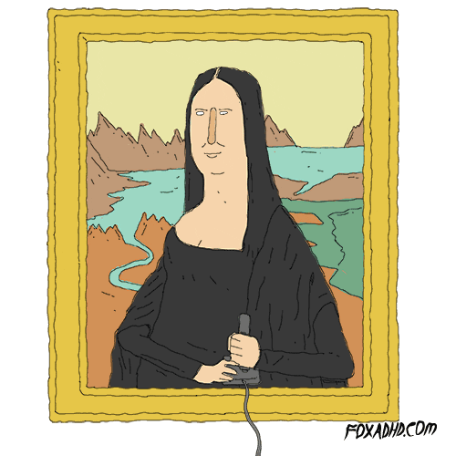 mona lisa art GIF by Animation Domination High-Def