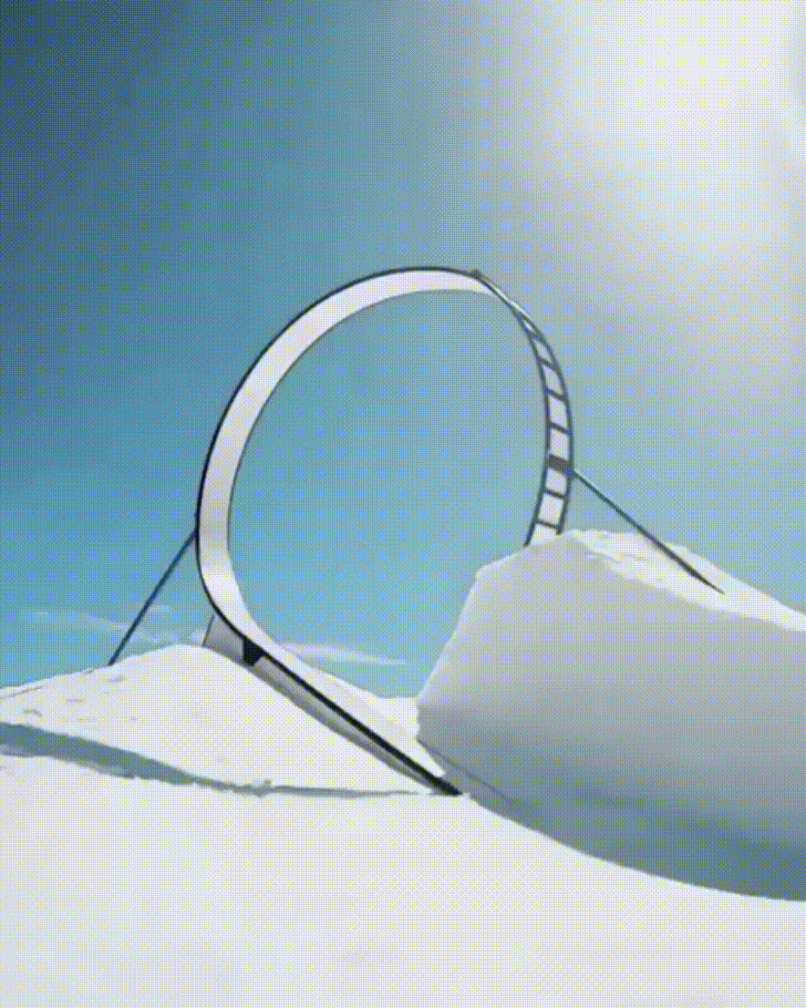 loop ski GIF