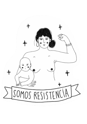 Illustration Madre Sticker