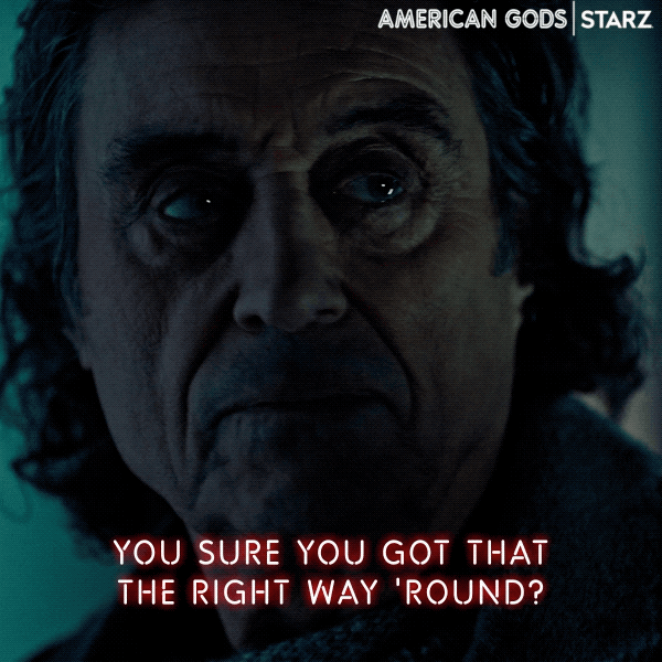 Keep Telling Yourself That Ian Mcshane GIF by American Gods