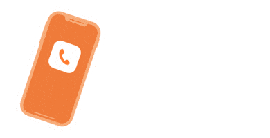 Orange Phone Sticker