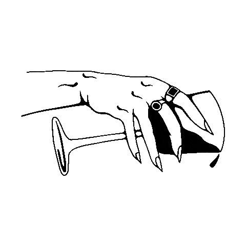 Wine Hand Sticker by aniakruk_jewellery