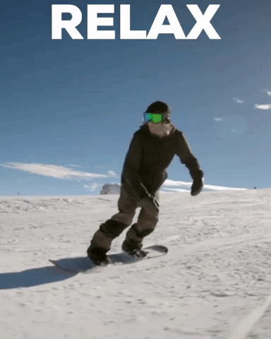 relax snowboarding GIF