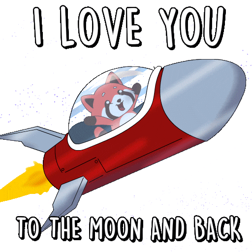 I Love You Moon And Back Sticker