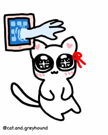 Cat And Greyhound GIF